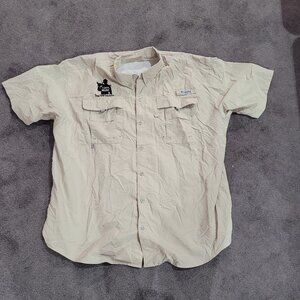 Columbia shirt-embroidered with Texas VFW logo-size XL